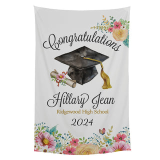 Congratulations Graduate Personalized Wall Tapestry