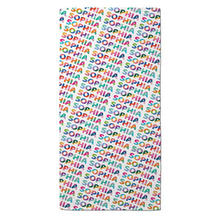 Colorful Name Pattern Personalized Beach Towel