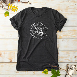 Be The Light Gray Adult T-Shirt