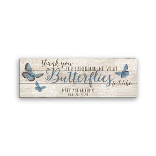 Feeling Butterflies Personalized 10x30 Gallery Wrapped Canvas