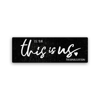 This Is Us Personalized 10x30 Gallery Wrapped Canvas