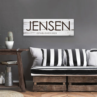 Family name gallery style canvas