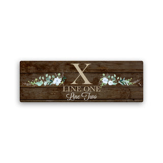 Family Initial Personalized 10x30 Gallery Wrapped Canvas