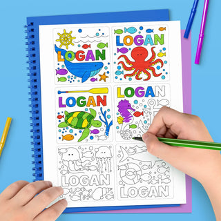 DIY Nautical Sea Friends Personalized Sticker 