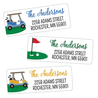 Golf Return Address Weather Resistant Labels - Set of 60