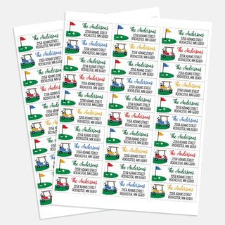 Golf Return Address Weather Resistant Labels - Set of 60