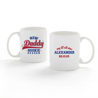 New Daddy Rookie Season Personalized Coffee Mug - 11 oz.