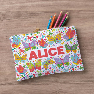 Colorful Boho Butterflies Personalized  Zip Pouch