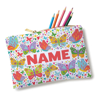Colorful Boho Butterflies Personalized  Zip Pouch