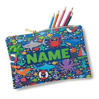 Nautical Sea Friends Personalized Zip Pouch