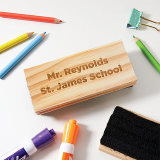 Your 2 Line Message Personalized Wood Handle Felt Eraser