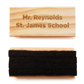 Your 2 Line Message Personalized Wood Handle Felt Eraser