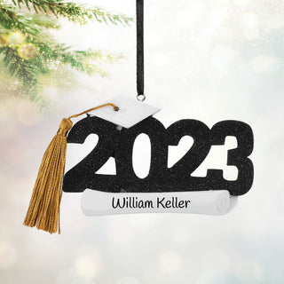 Graduation 2023 Glitter Personalized Ornament