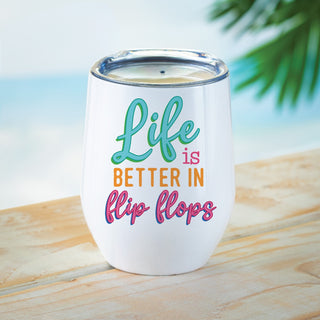 Flip Flops White Wine Tumbler