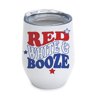 Red White & Booze Patriotic White Wine Tumbler