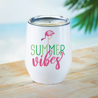 Summer Vibes White Wine Tumbler