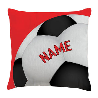 Red Soccer Ball 17" Throw Pillow with Insert