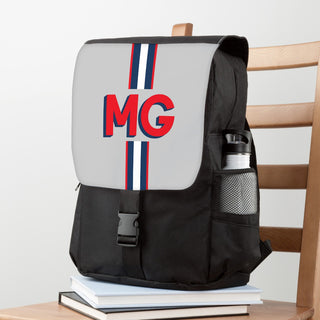 Preppy Navy Stripe Monogram Backpack