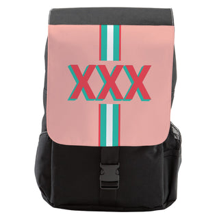 Preppy Teal Stripe Monogram Backpack