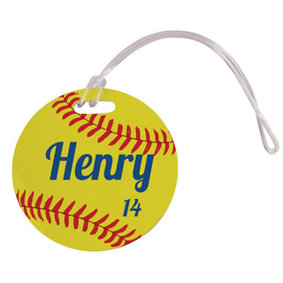 Round Sports Bag Tag For Him