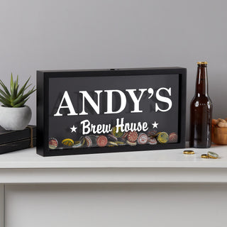 Home Bar Personalized Bottle Cap Shadow Box