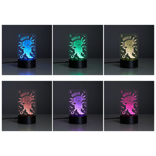 Axolotl Personalized Acrylic LED Night Light