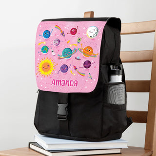 Pretty Pink Solar System Personalized Backpack