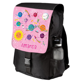 Pretty Pink Solar System Personalized Backpack