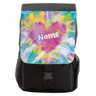 Tie Dye Heart Personalized Backpack