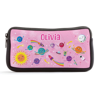 Pretty Pink Solar System Personalized Pencil Case