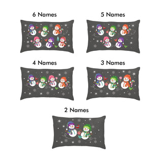 Snowman Pattern Personalized Lumbar Pillow