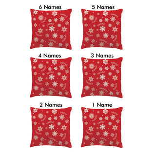 Snowflake Pattern Personalized 14" Throw Pillow