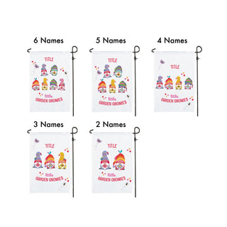 Grandma's Garden Gnomies 12x18 Personalized Garden Flag