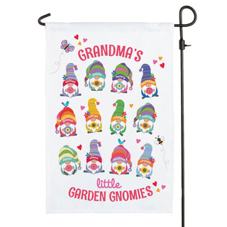 Grandma's Garden Gnomies 12x18 Personalized Garden Flag