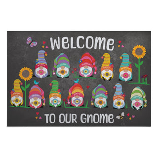 Welcome to Our Gnome Thin Personalized Doormat