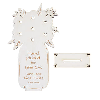 Hand Picked Flowers for Teacher Wood Plaque with Stand