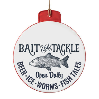 Bait And Tackle Personalized Large Metal Sign