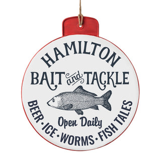 Bait And Tackle Personalized Large Metal Sign