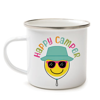 Happy Camper Pink & Teal Personalized Camp Mug