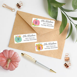 Preppy Pumpkin Return Address Labels