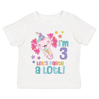 Let's Party Alotl! Birthday Toddler Personalized  White T-Shirt