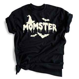 MOMster Glow In The Dark Adult Black T-Shirt