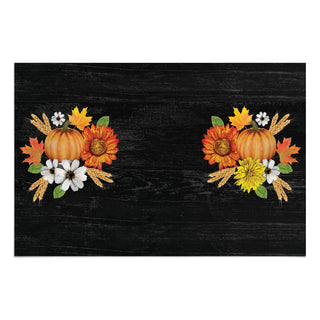 Fall Floral Name & Initial Standard Doormat