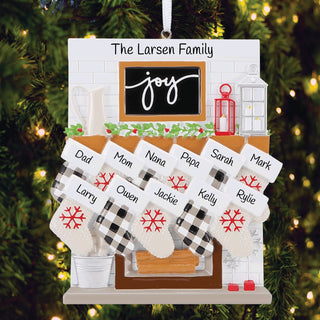 Fireplace Mantel Family Ornament