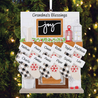 Fireplace Mantel Family Ornament