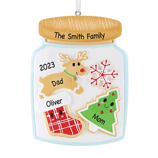 Cookie Jar Family Of 3 Personalized Ornament