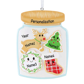 Cookie Jar Family Of 4 Personalized Ornament
