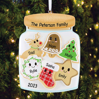 Cookie Jar Family Of 6 Personalized Ornament