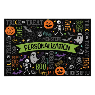 Spooky Fun Halloween Pattern Personalized Standard Doormat