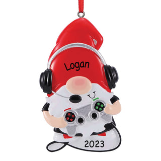 Gnome Gamer Personalized Ornament